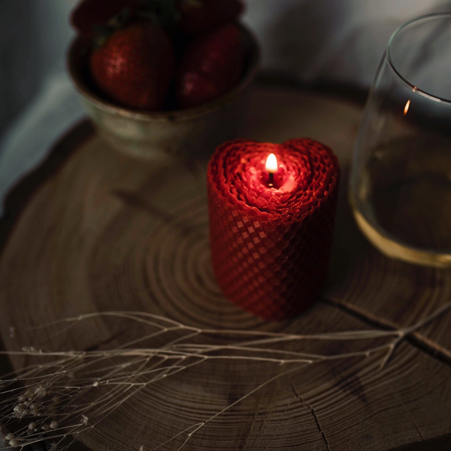 DIY KIT - Heart-shaped beeswax candle