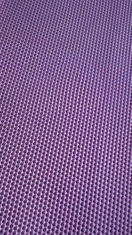 Lavender-colored beeswax sheets
