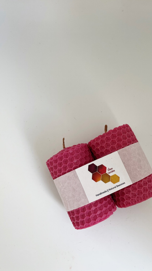 Pack 2 velas color Rosa