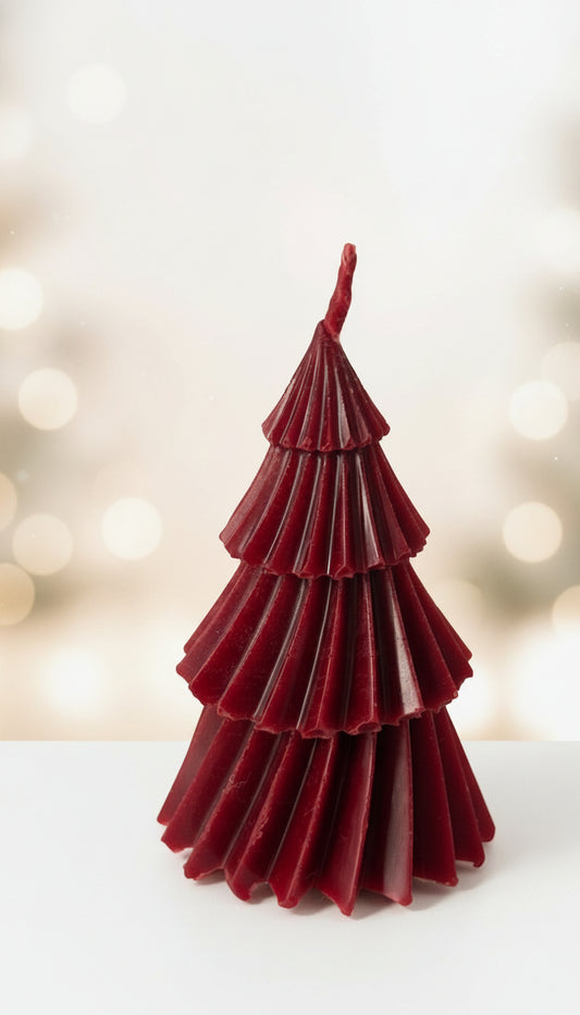 Vela Arbol de Navidad color Burdeos