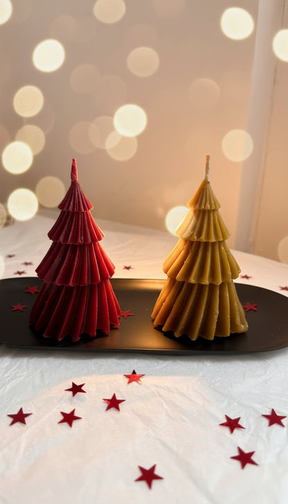 Burgundy Christmas Tree Candle