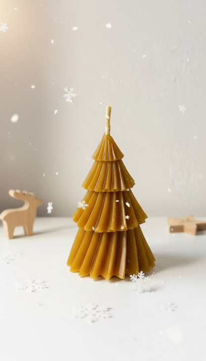 Yellow Christmas Tree Candle