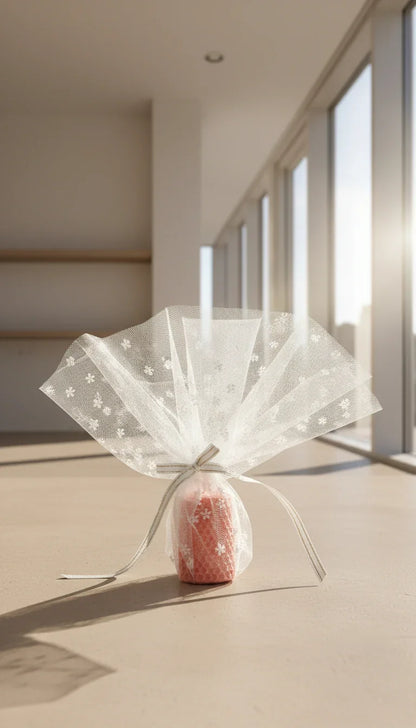 Mini Christmas Candle Wrapped in Tulle