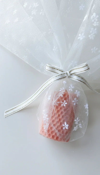 Mini Christmas Candle Wrapped in Tulle