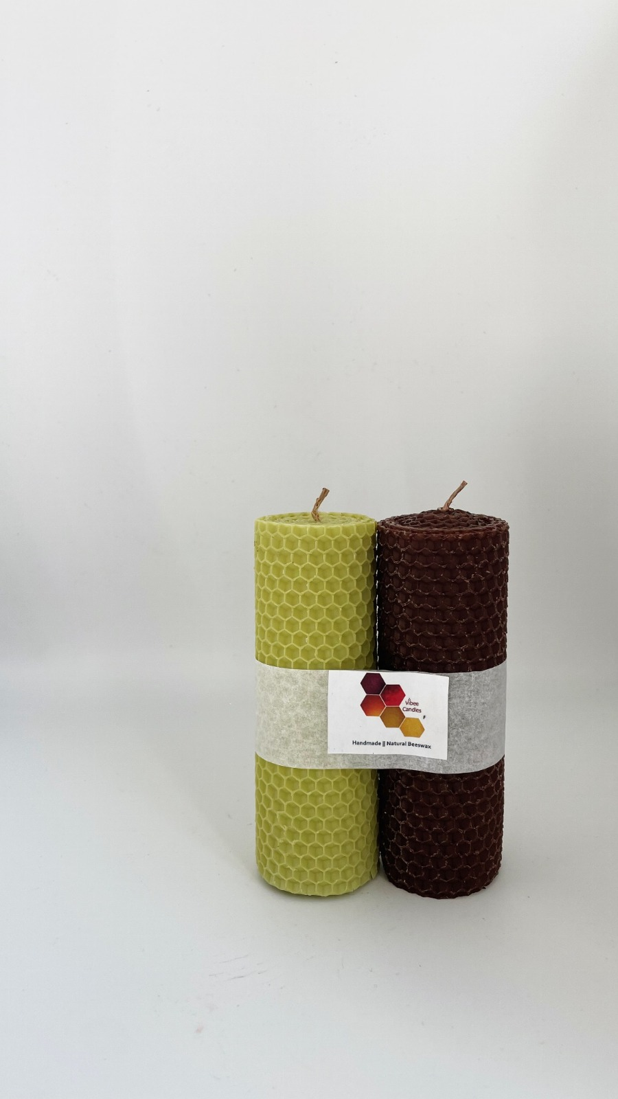 Pack de velas color Oliva y Chocolate