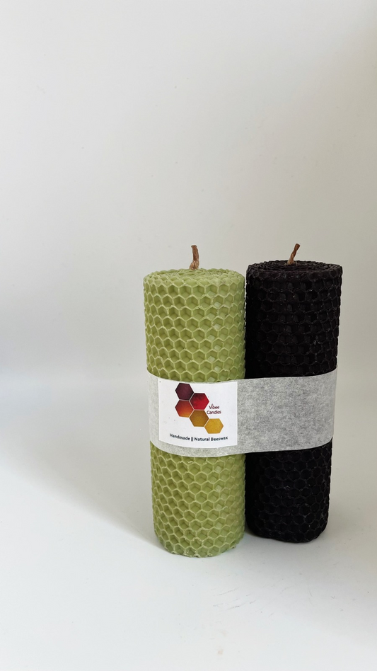 Pack velas de color Oliva y Negro
