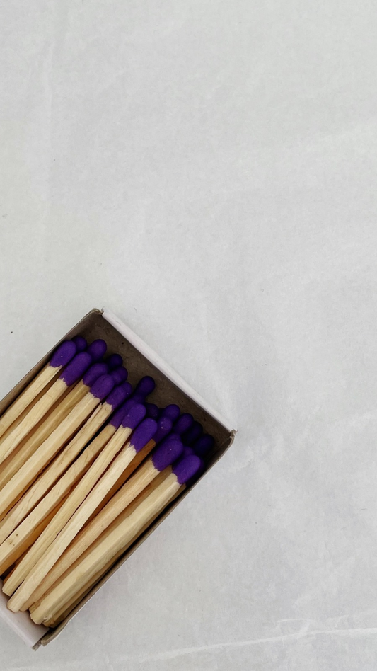 Cerillas con fósforo color Violeta